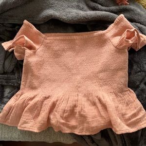 Off the shoulder peplum crop top